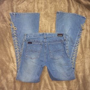Vintage y2k Mudd lace up tie up jeans